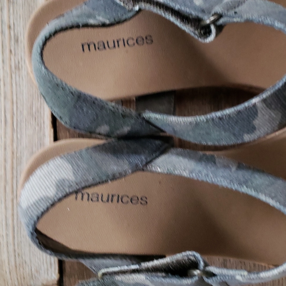 Maurices Camo Felicity Platform Sandals size 8.5 - Picture 3 of 13